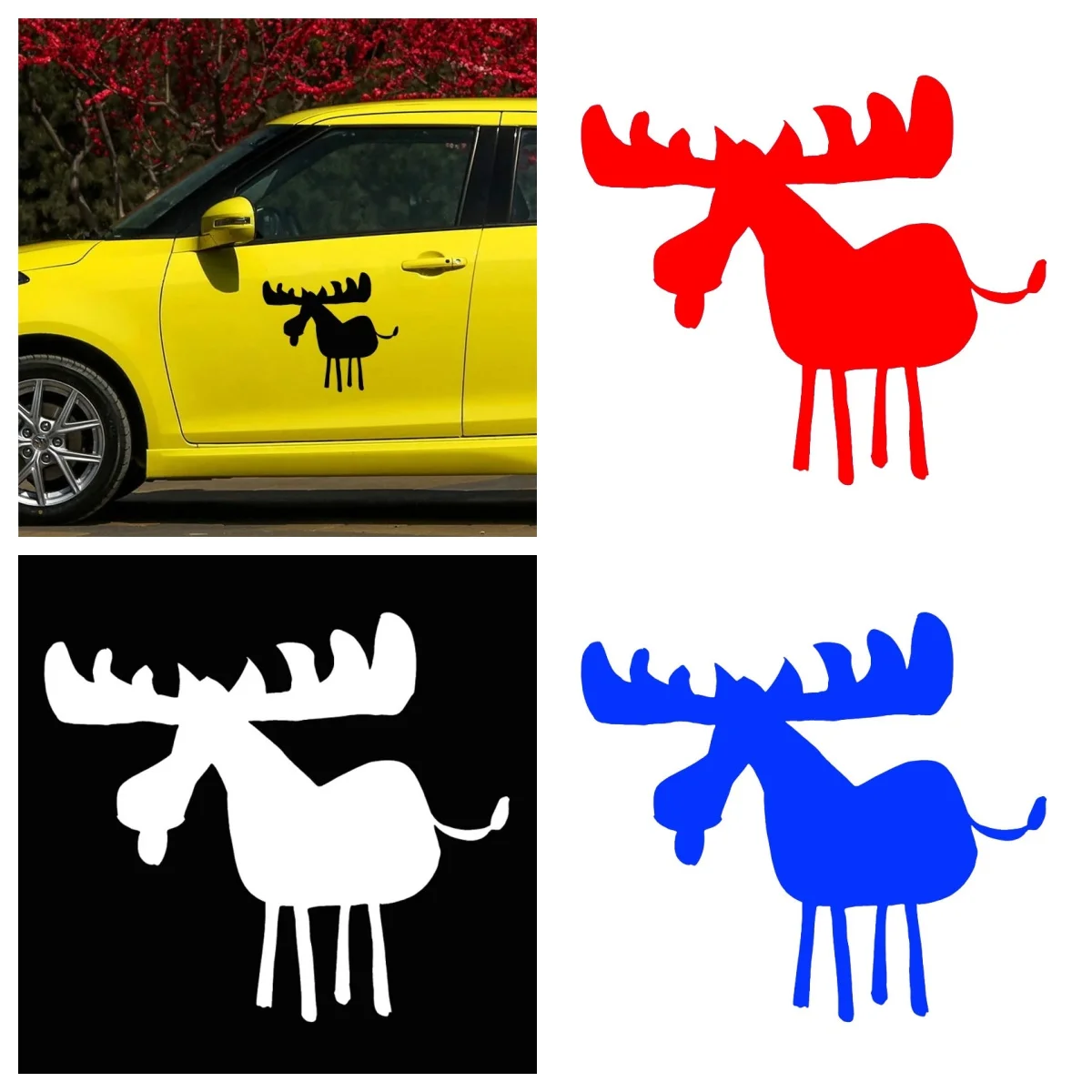 

Мультяшная наклейка из ПВХ для автомобиля, мотоцикла, ноутбука - виниловая наклейка с лосем