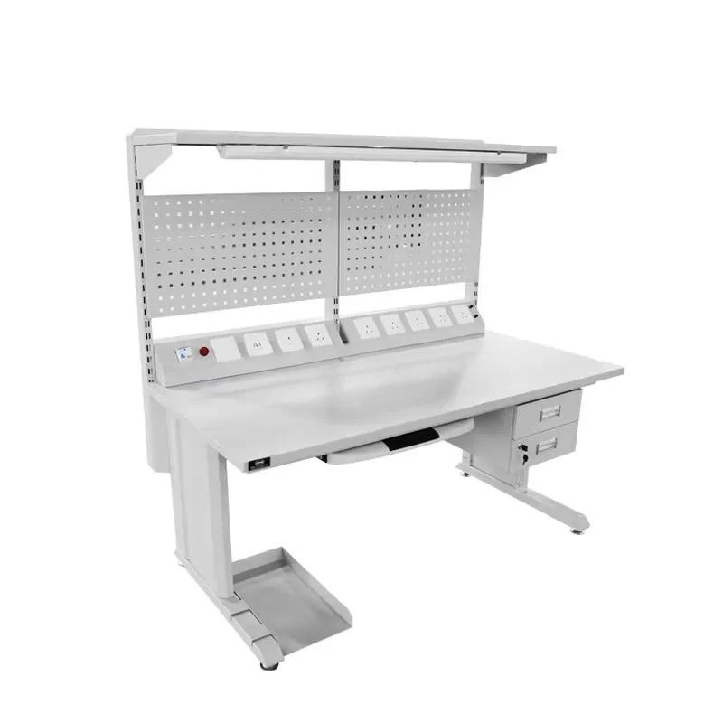 Anti-static Adjustable Workstation Portable Aluminum Workbench with Drawer for Laboratory Workshop Assembly