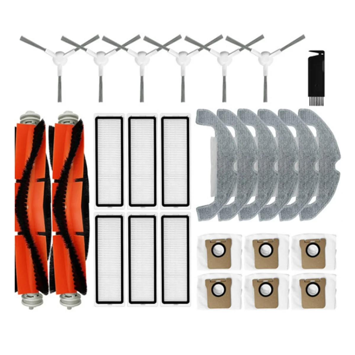 Kit de acessórios para robô aspirador de pó dreame bot d9 plus, escova lateral principal, pano, filtro hepa, peças de saco de pó