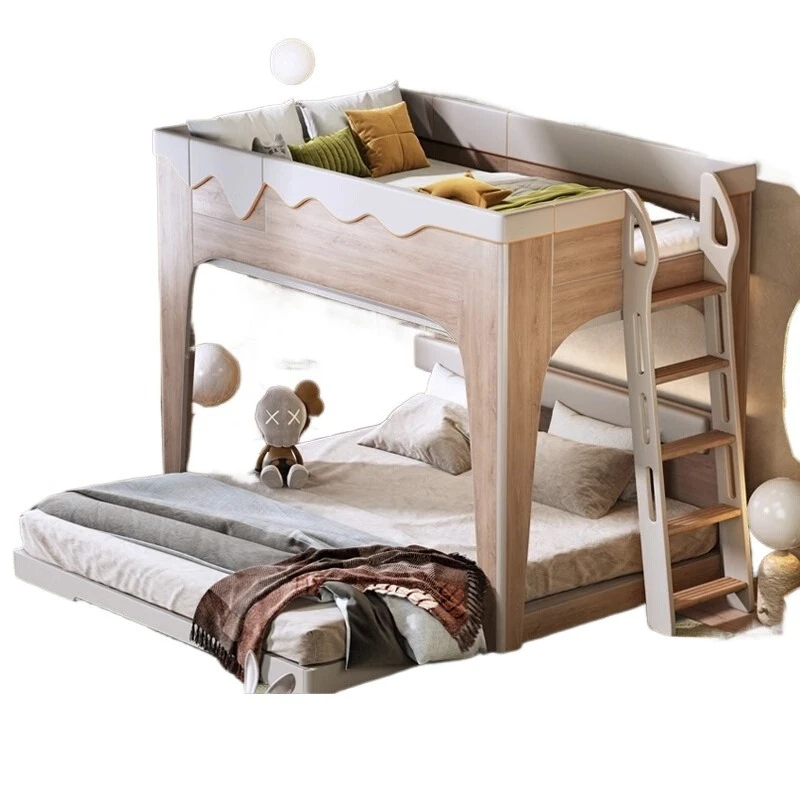 

Staggered upper and lower beds Children's high and low beds, sister's type slide elevated bed