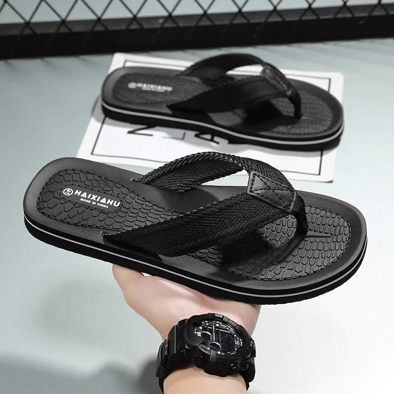 

Beach Sandals Summer Non-Slip Flat Slides Casual Flip Flops For Men Slippers Men Slippers Indoor House Shoes Man Male Slipper