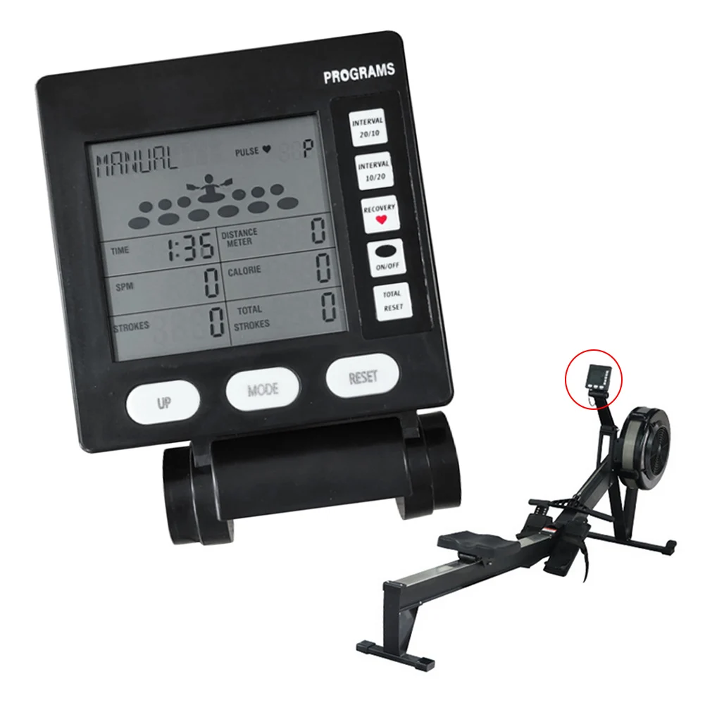 Rudergerät Zähler Tachometer Multifunktionale LCD Display Zähler Monitor Panel Für Heimtrainer Gym Fitness Ausrüstung