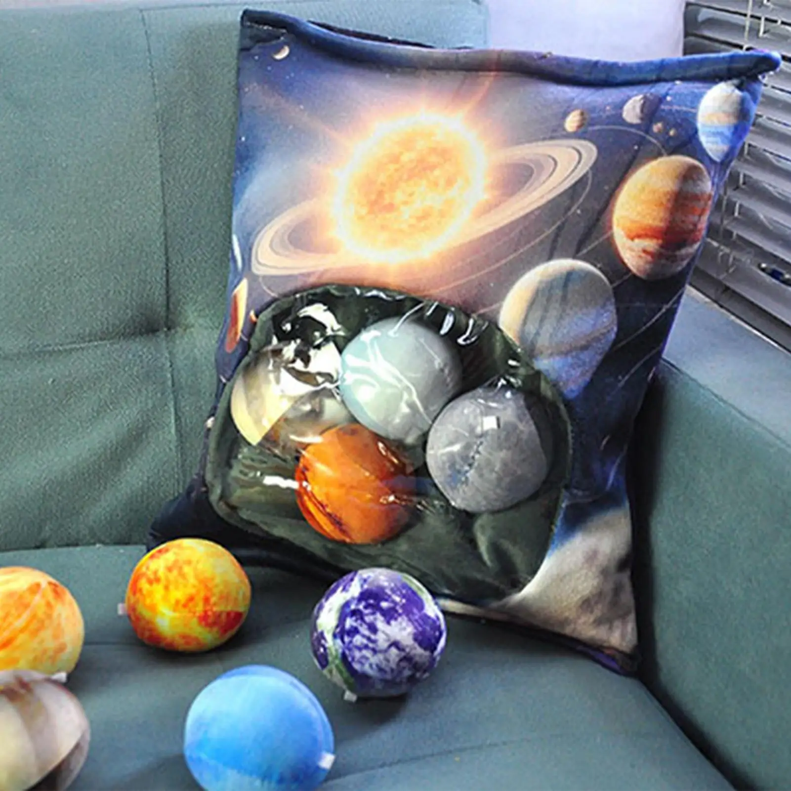 

Space Plush Pillow Cute Doll Soft Cushion Room Decor Space Pillow With Eight Planets Doll Set For Living Room Bedroom Nursery
