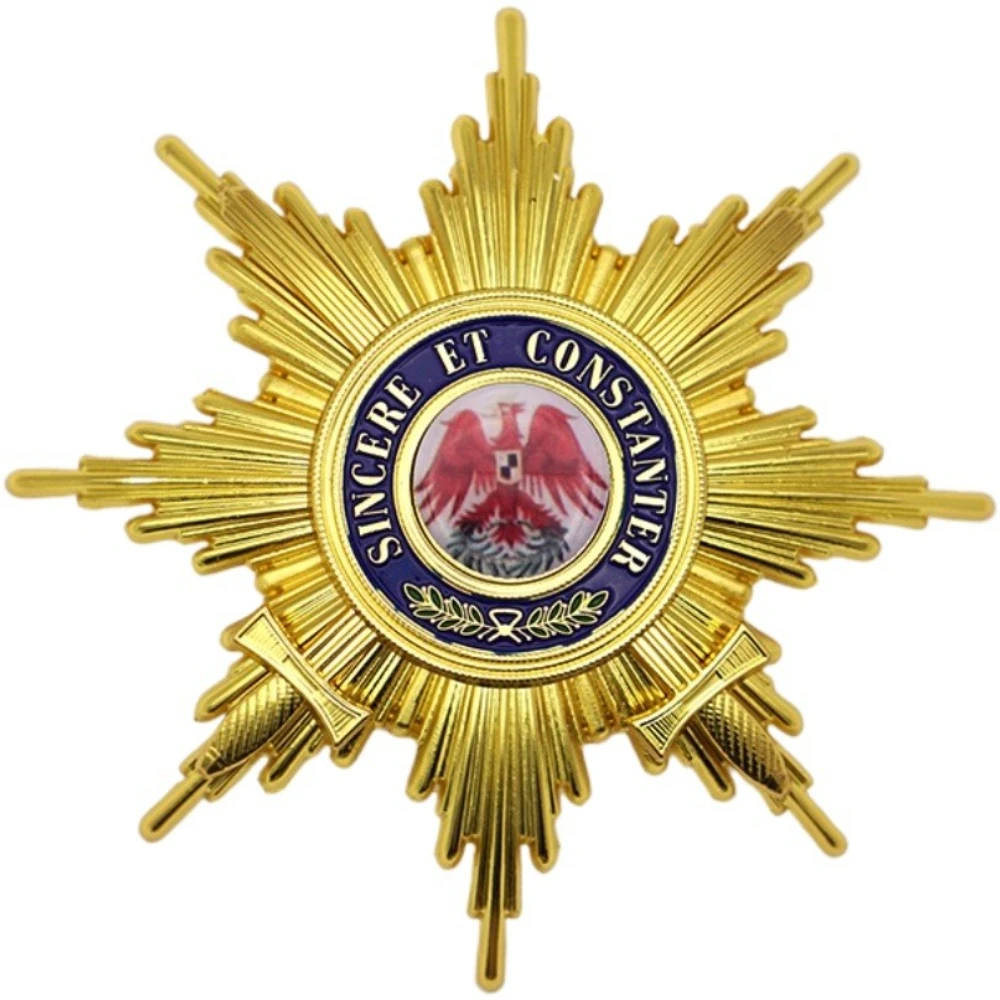 Prussia Grand Cross Red Eagle Medal Star William II Red Eagle Cross Badge Pin History Collection Decoration Crafts