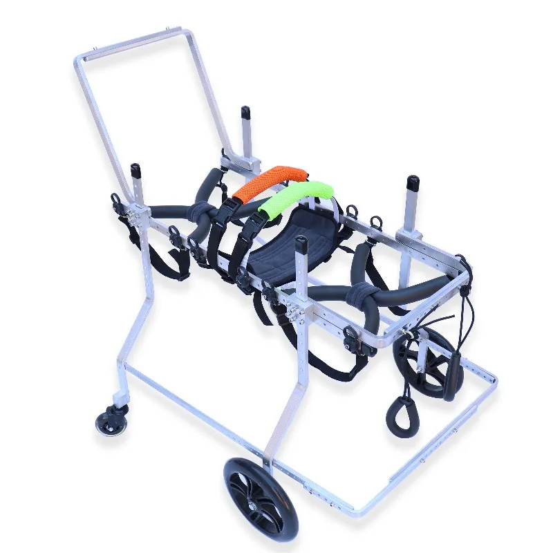 Fully supported four-wheel dog wheelchair belt seat belt elderly paralyzed pet car