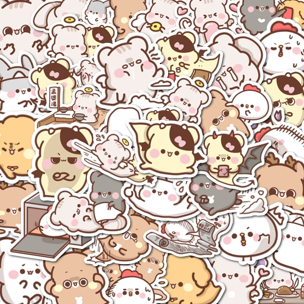 

40pcs Surprise Gifts,Funny Cute Animals And Ghost Stickers Can Be Used For All Kinds Of Item Decoration, Self-Paste, Party Gifts