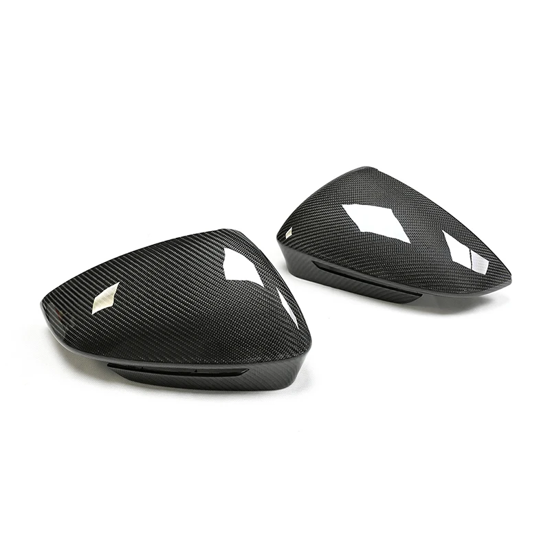 For Audi Q4 Q5 Q6 2023-UP Replacement Real Carbon Fiber Rear View Mirror Caps With or No Lane assist Side Door Wing Mirror Cover