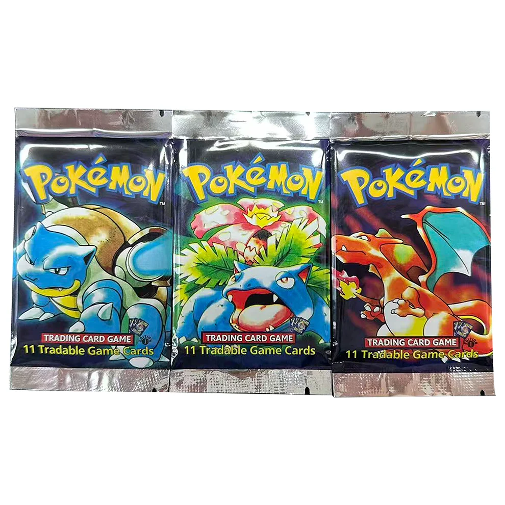 Basisset 1e editie Shadowless Booster Box Pokemon-kaarten PTCG Proxy Classic Anime Collection Card 1Set 36 Packs 1Pack/11Card