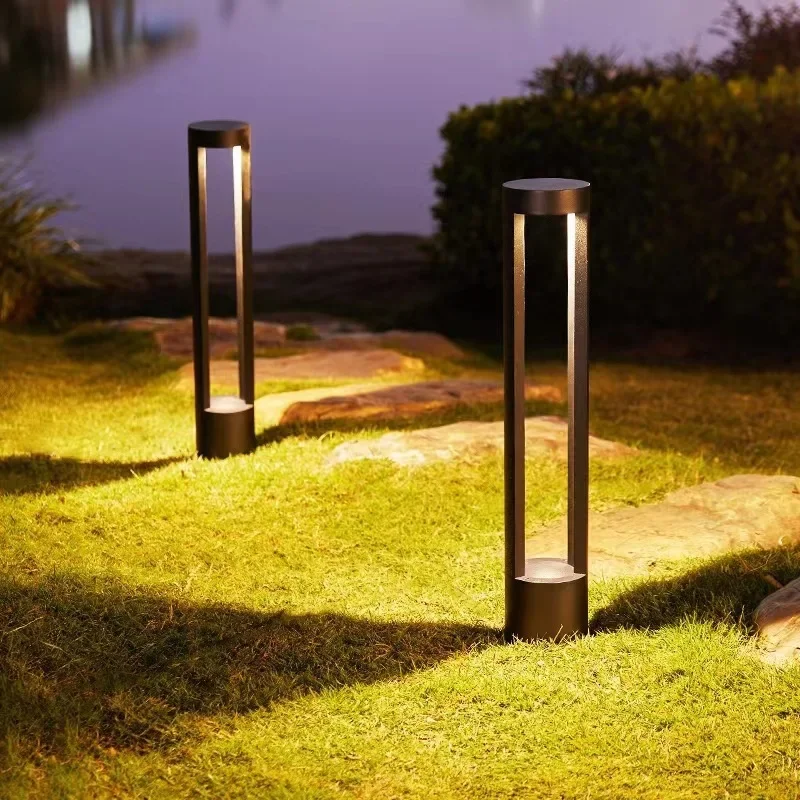 Simple Courtyard Garden Waterproof Outdoor Electricity Connection Landscape Floor Lamp