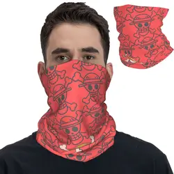 One-Piece Japanese Anime Bandana Neck Gaiter Printed Balaclavas Wrap Scarf Headwear Hiking for Men Women Adult Windproof