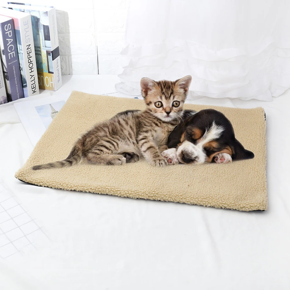 1pc Self-heating Dog Mat Pad For Crates Brackets Kennels Car 60x45cm Thermal Washable Bed Warm Cat Sleep Household Parts