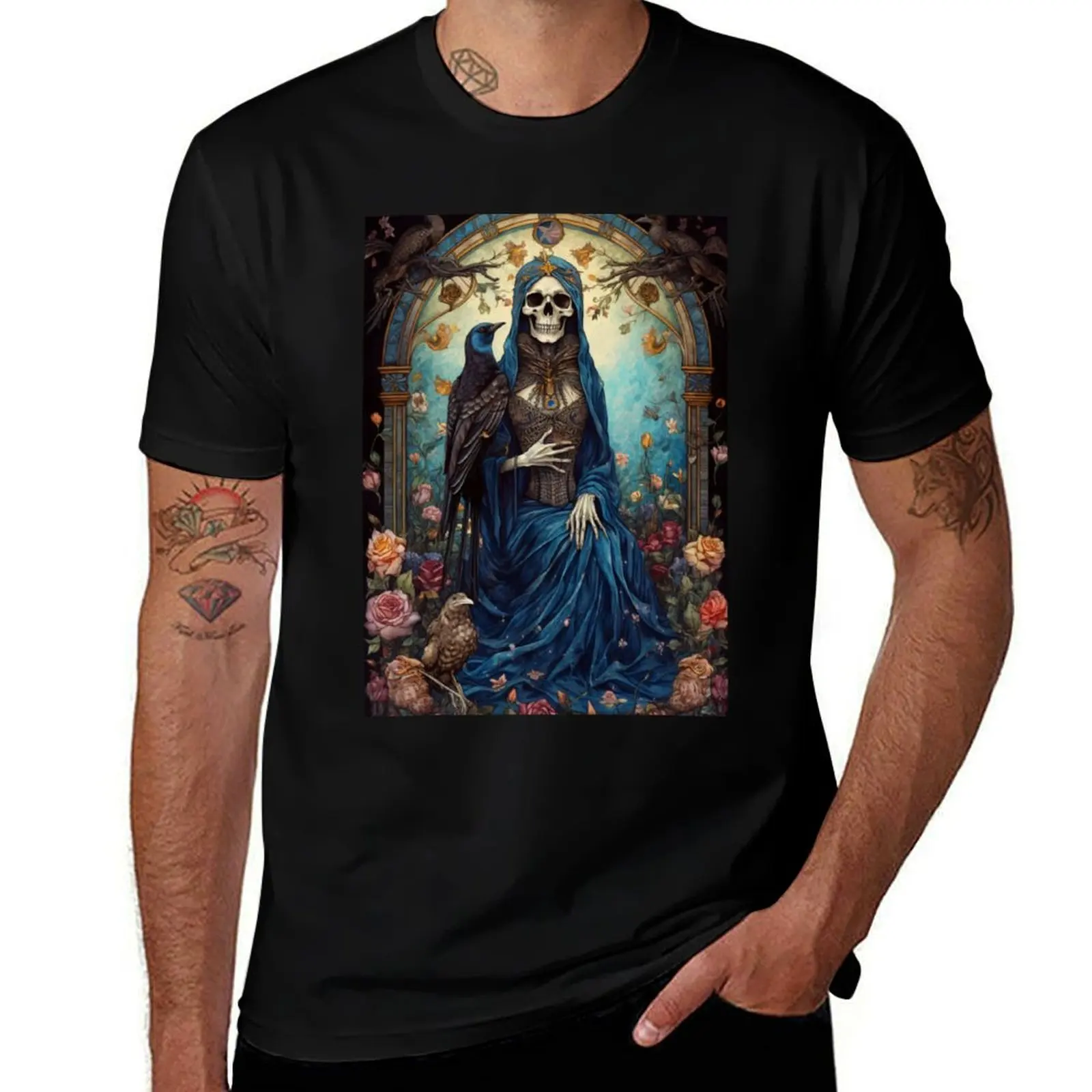 

Nuestra Seora de la Santa Muerte T-Shirt essential t shirt oversized t shirt basketball graphic tees mens t shirts top quality