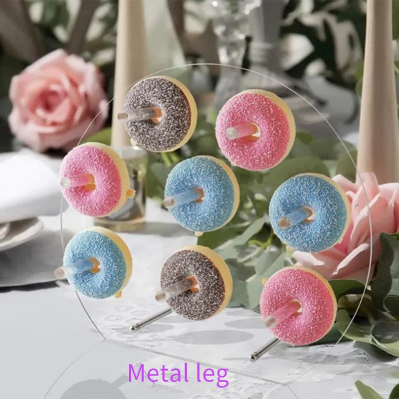 

Dessert Display Stand Round 8 Holes For Donut Party Decorations, Baby Showers, Birthday Party
