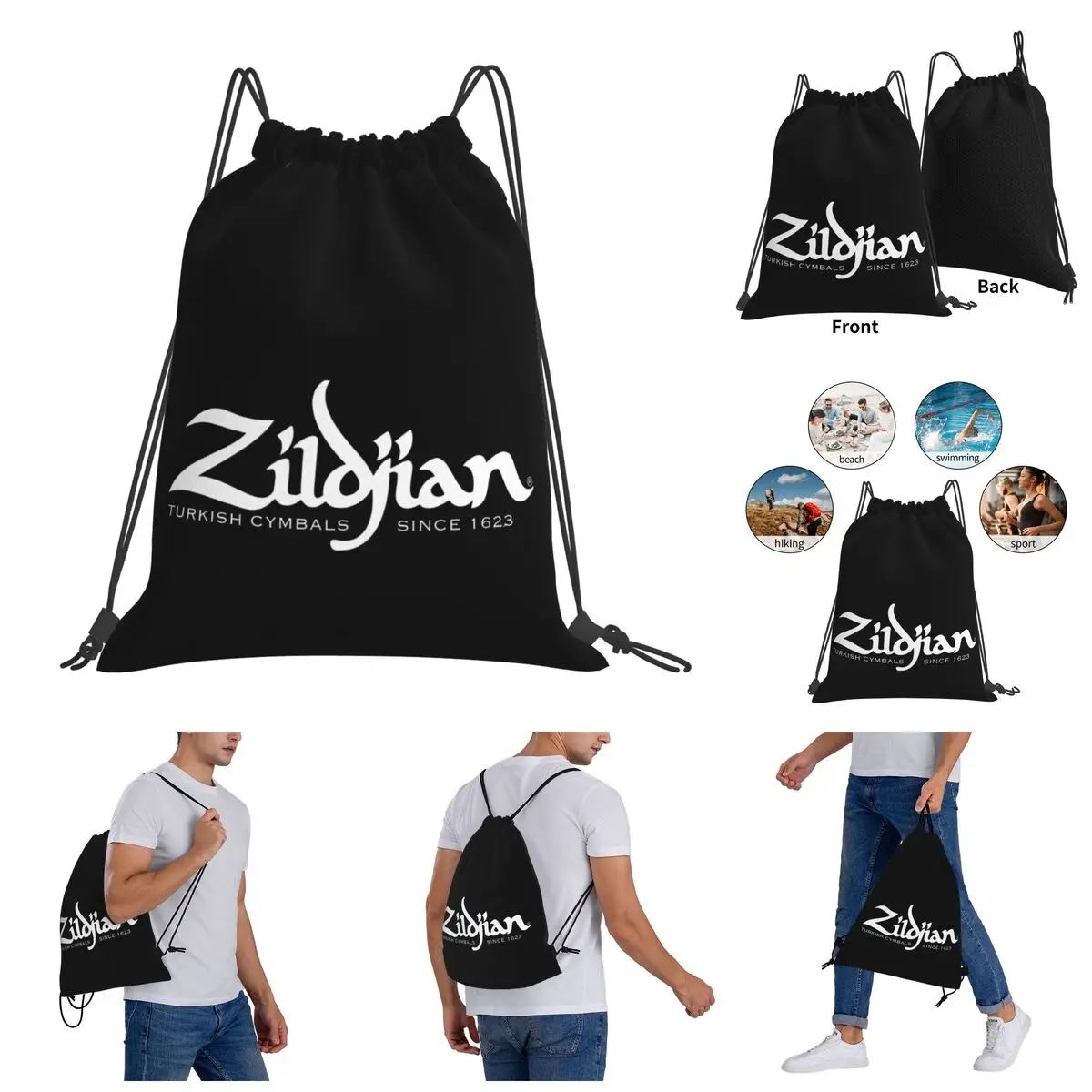 Bolsas con cordón bolsa de gimnasio Zildjian mochila Humor Graphic Cool Field pack