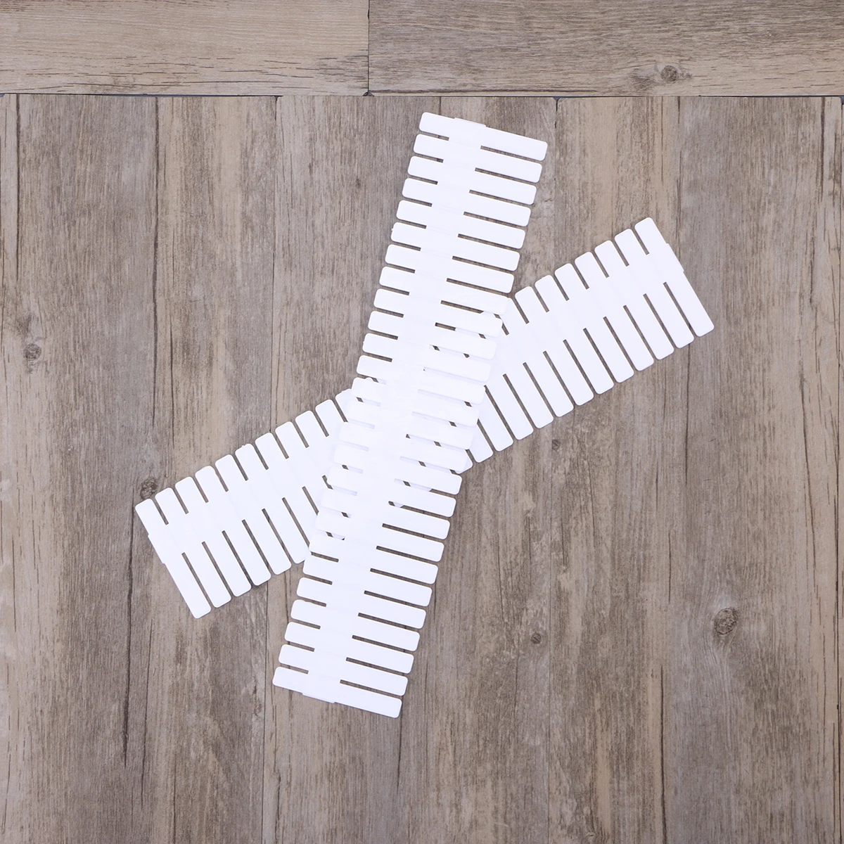 

8Pcs Drawer Dividers Adjustable Length PP Material for Kitchen Bathroom Bedroom 32.2x7cm White Drawer Dividers