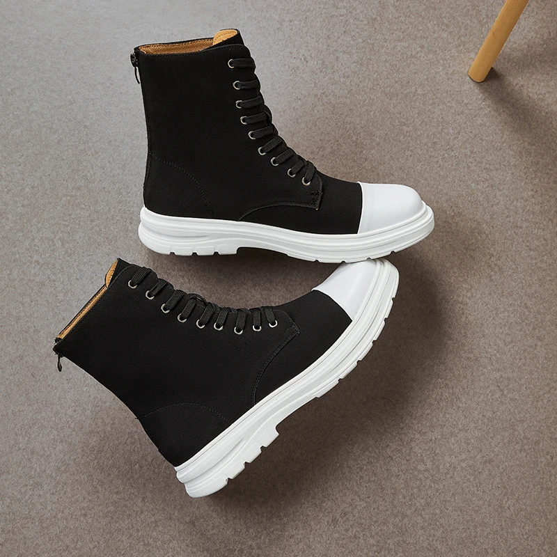 

Men High Top Lace Up Boots Fashionable Casual Classic Comfortable Men Boots