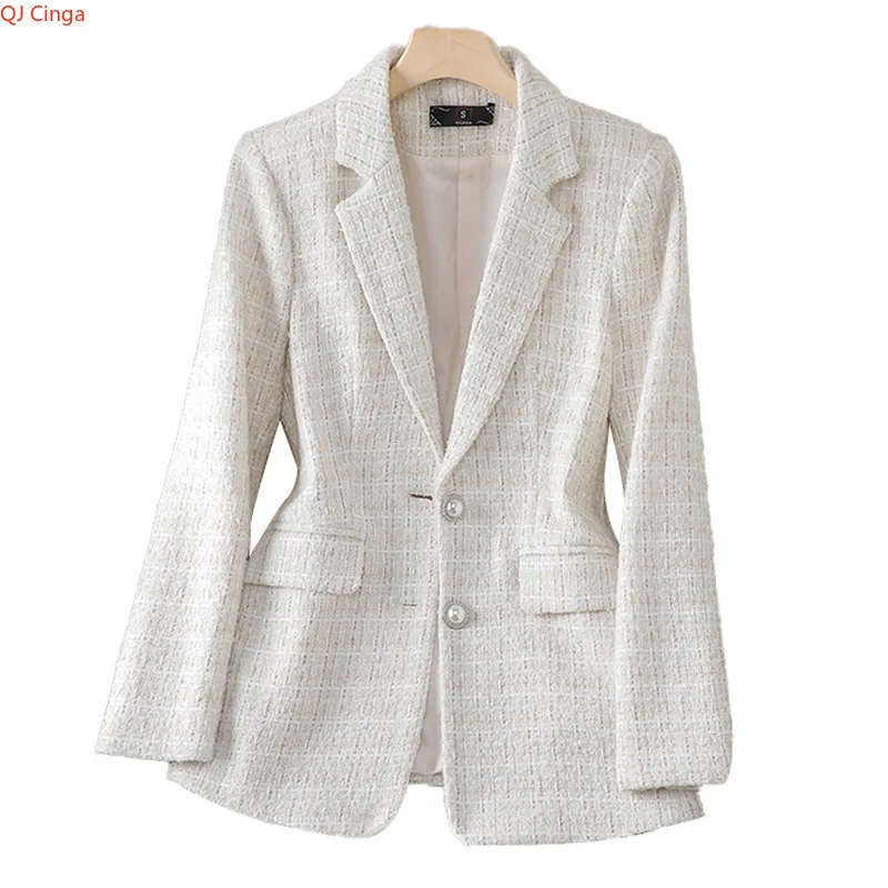 

2026 Spring Beige Women's Long-Sleeve Blazer Jacket, Commuter-Style Girl V-Neck Coat, Asian Sizes Pink Top.