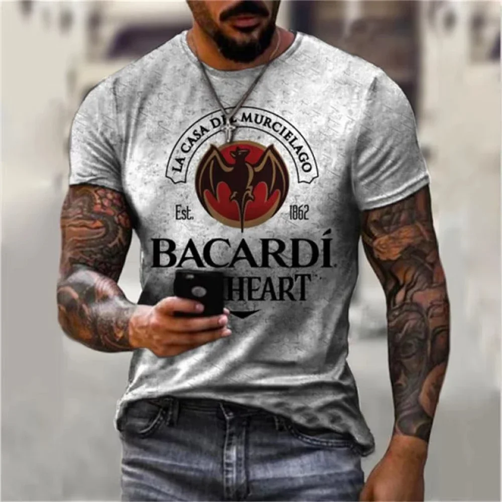 

Summer New Men's T Shirts Usa America Route 66 Letters 3D Print Short Sleeve O-neck Oversized Tees Vintage Streetwear Tops