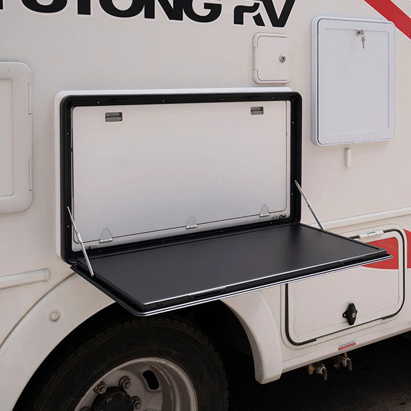 Foldable Rv Tables RV Folding Wall Table Aluminum Caravan External Table RV Desks Wall-Mount Drop-Leaf Camper Van Picnic Table