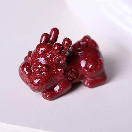 5A Natural Cinnabar Pixiu Pi Xiu Pi Yao Necklace Pendant Zinnober Genuine Vermilion DIY Jewelry Material