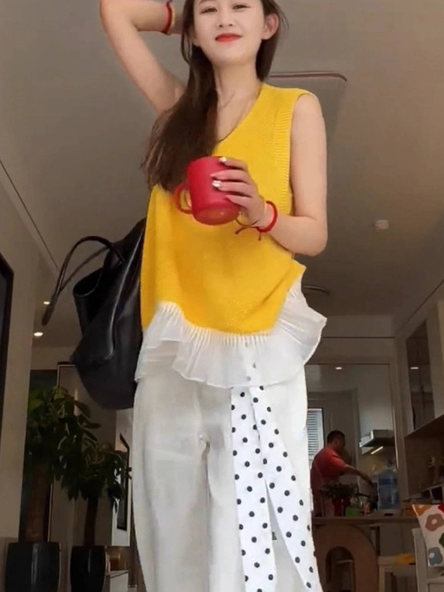 Ceco sin Mangas de Alta Gama, Top de Punto Moderno para Verano, Estilo Casual para Mujer, Suéter Cómodo, Diseño de Patchwo...