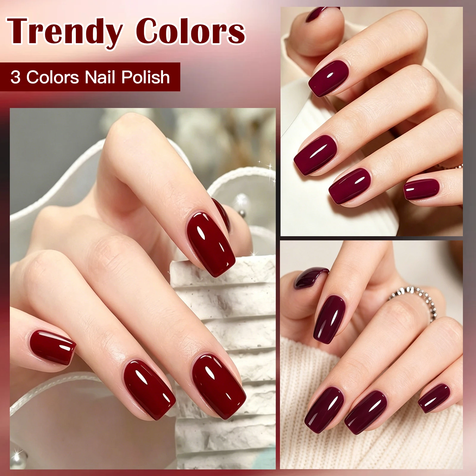 3er-Set 6,3ml Wasserlöslicher – Nail Art Red Wine Bewertung und Preis