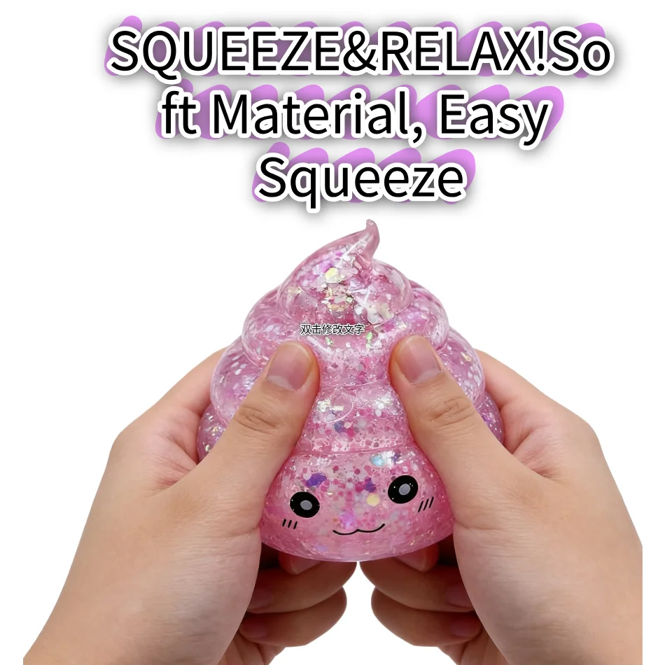 Funny Gold Powder Kneading Maltose Squishy Anti Stress Sensory Fidgets Toy Soft Transparent Slow Decompression  Adults Prank Gif