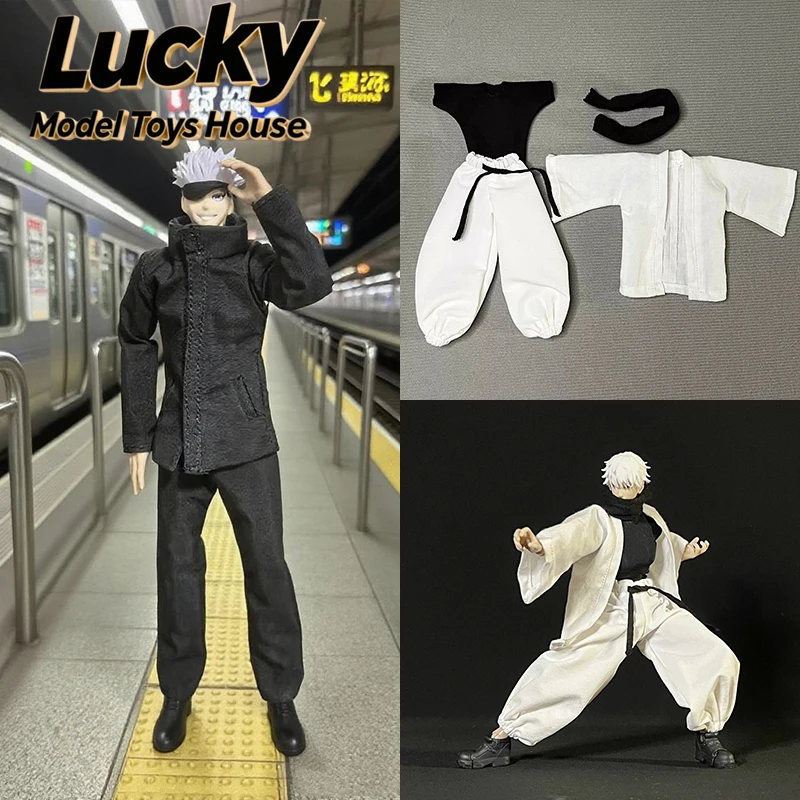 

Фигурка аниме-персонажа 1/12 Jujutsu Kaisen: комплект белой униформы учителя для боя, аксессуар для игрушек, для тела Годжо Сатору (6 дюймов) от Romankey