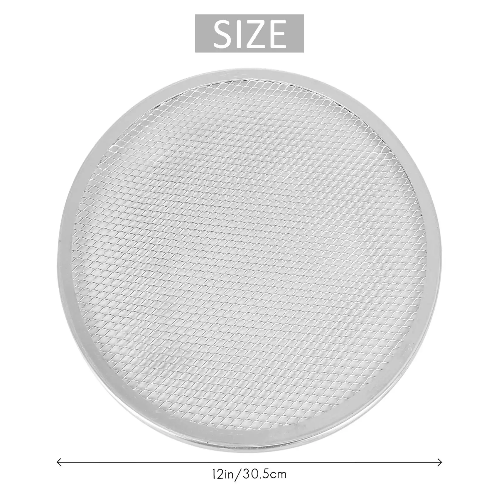 Pizza Screen, Pizza Pan,Pizza Pan for Oven, Pizza Tray, 12 Inch Seamless-Rim Aluminum Non Stick Pizza Screen (2PCS)