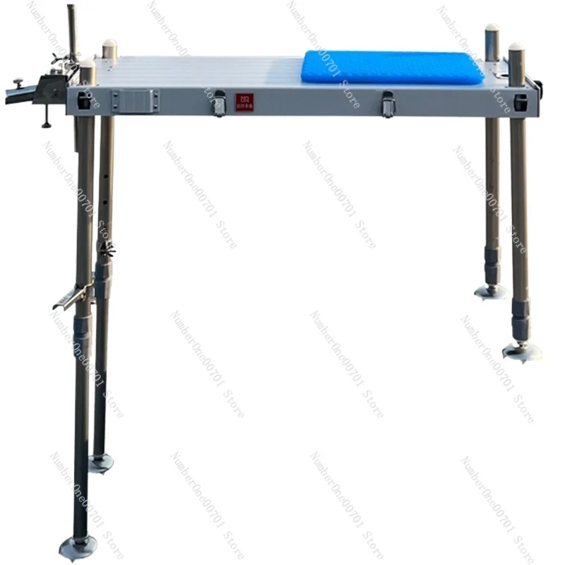 

Ultra-Light Aluminum Alloy Fiing Platform Portable Staing Fiing Stool Silver Color for River Fiing Outdoor Campi