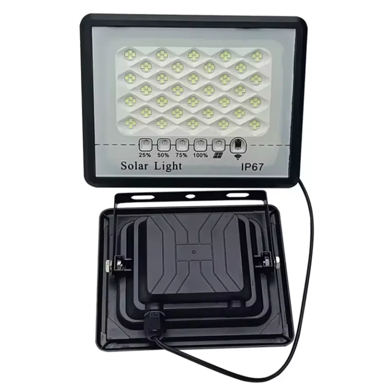 Outdoor Solar Flood Light Patio Light Garage Light with Remote Control Indicator Light IP67 For Outdoor Patio Garden Billboards