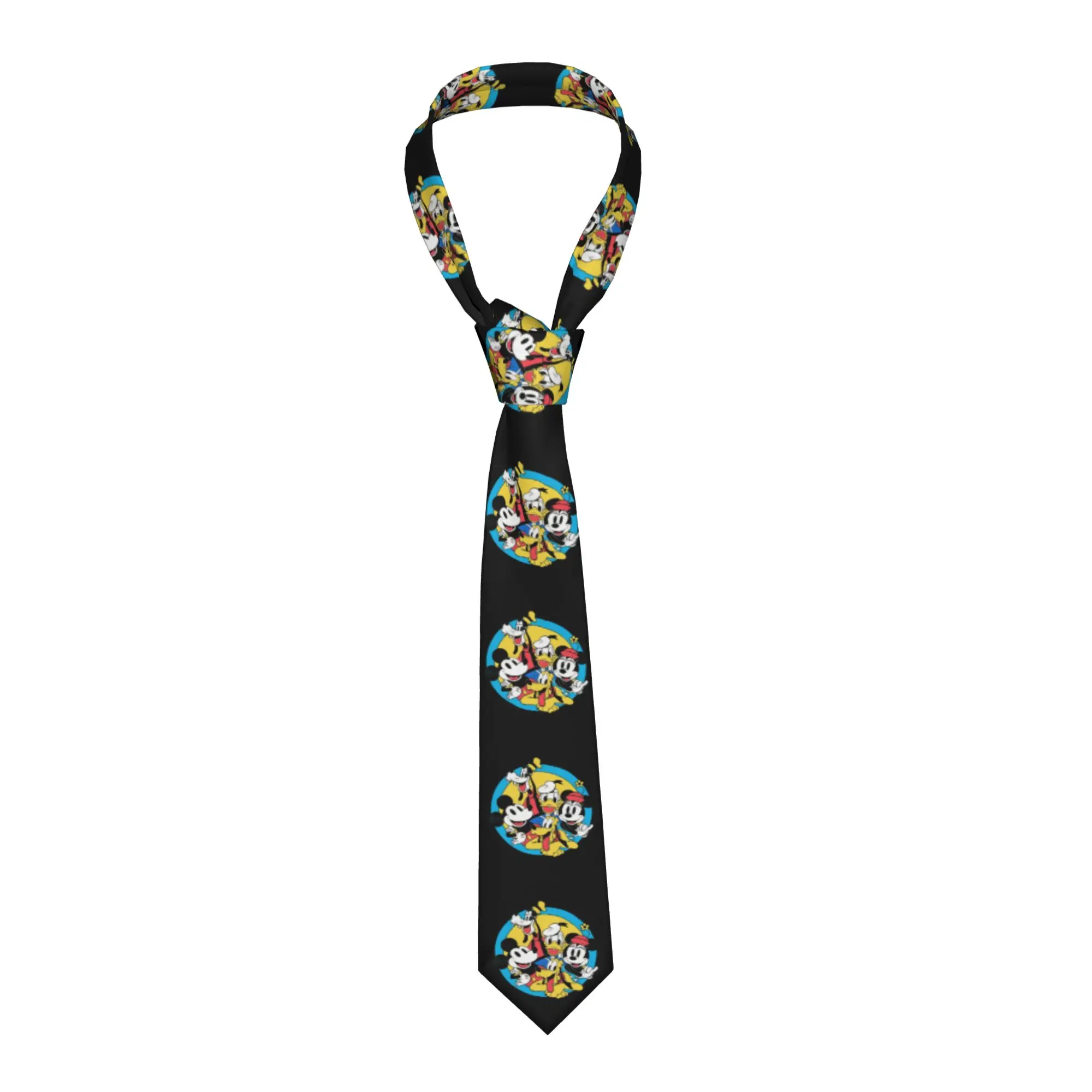 

Классические галстуки с Микки и друзьями для свадьбы, персонализированные мужские галстуки с мультяшными персонажами