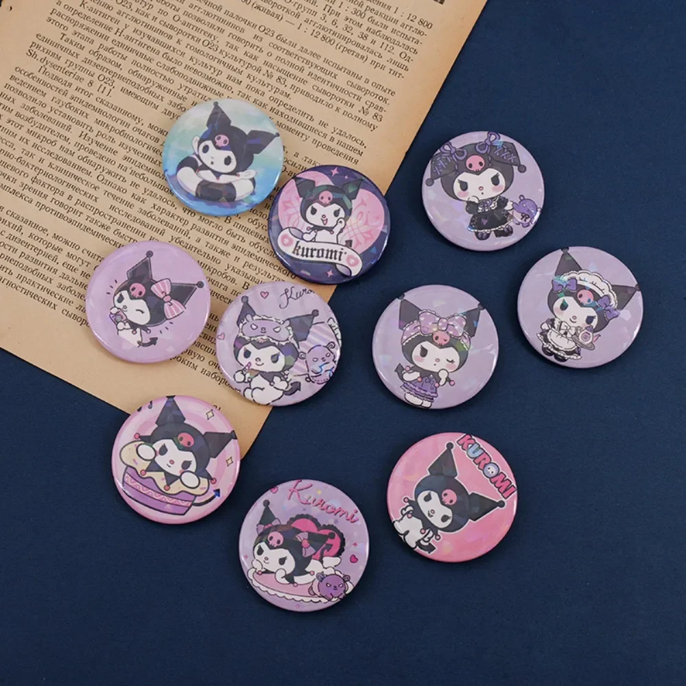 

10pcs Sanrio Anime Kawaii Cute Kuromi Cartoon Badge Brooches Clothes Backpack Attachment Decoration Couple Festivals Gift