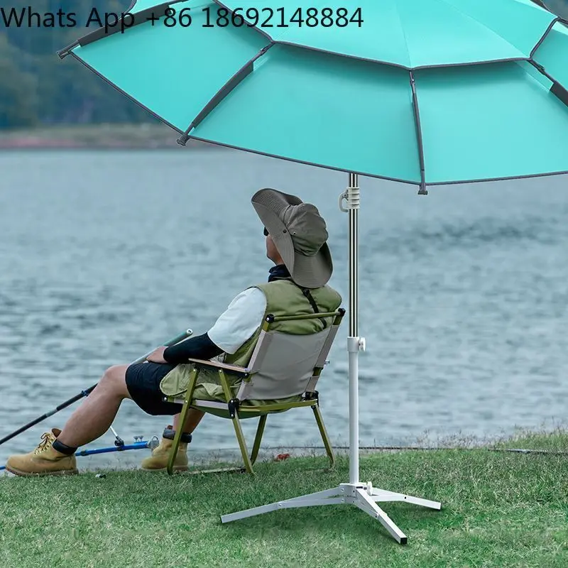 Outdoor triangular bracket Portable foldable fishing sun umbrella fixed base stall parasol beach fixed frame