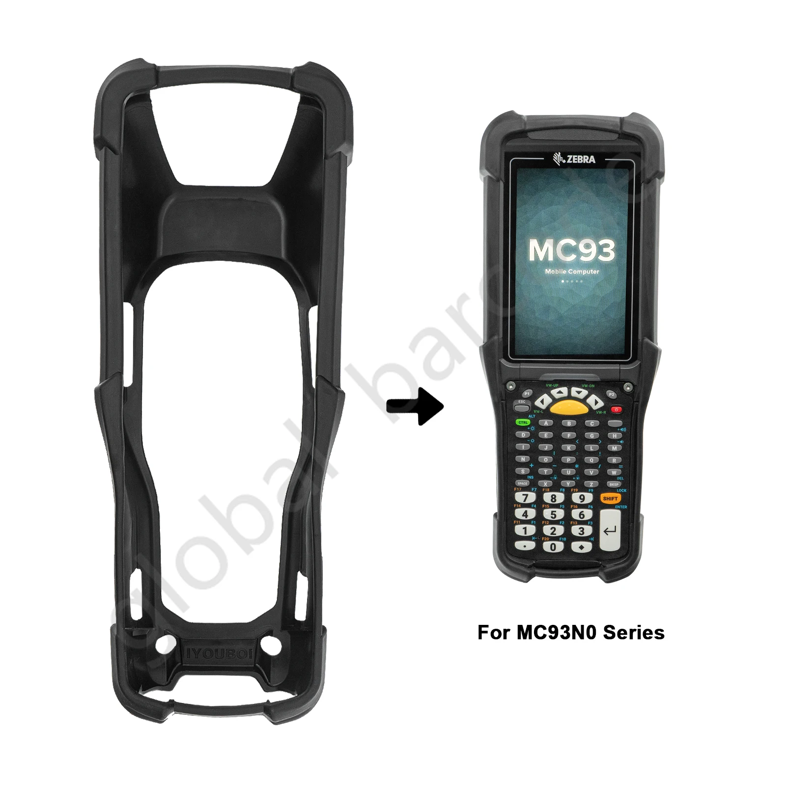 Protective Rubber Cover SG-MC93-RBTG-01 for Zebra MC9300 Barcode Scanner