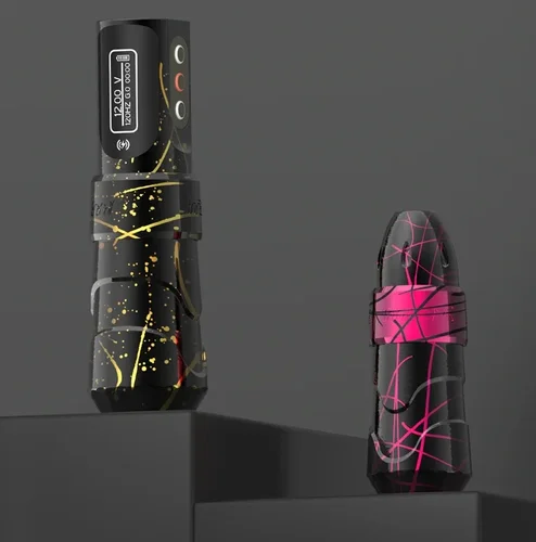 Imagen 2 del producto Máquina de tatuaje rotativa inalámbrica profesional Flux Max, máquinas para maquillaje permanente, pantalla Digital LED, suministro de pluma de tatuaje de 3,5mm