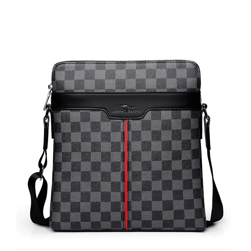 2026 New Men's Crossbody Bag Double Zipper Dual Layer Casual Shoulder Bag for Students Young Adults