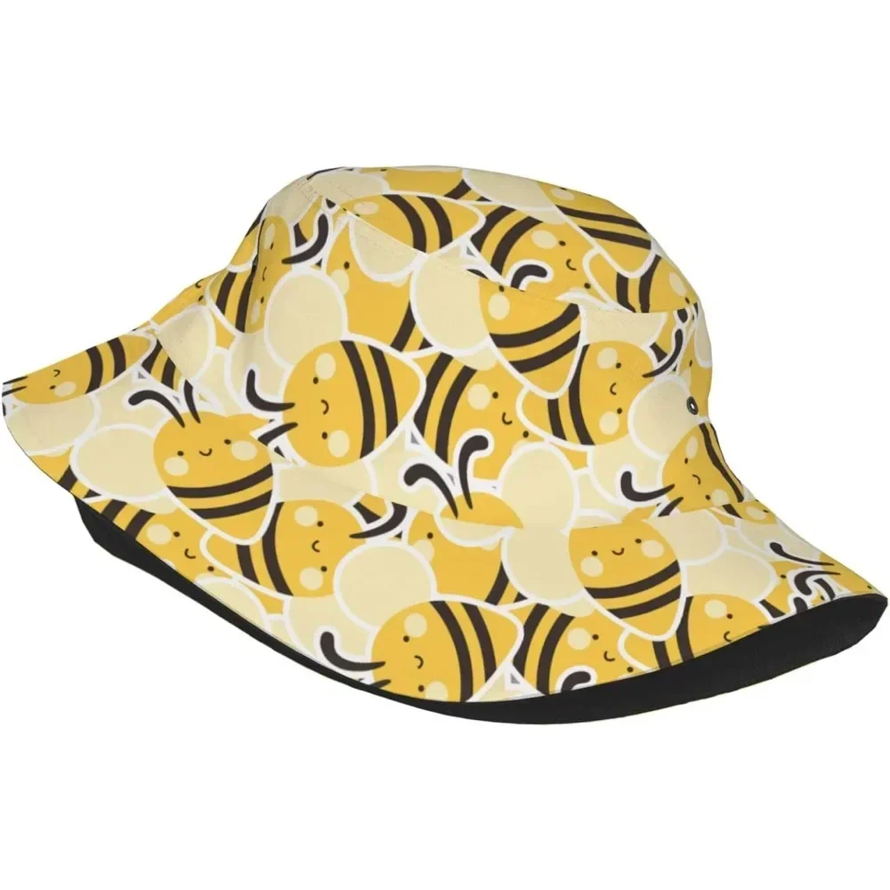 Bee Fisherman Cap Hip Hop Gorras Summer Unisex Printing Bucket Hat Outdoor Gardening Beach Camping Hiking Fishing Caps