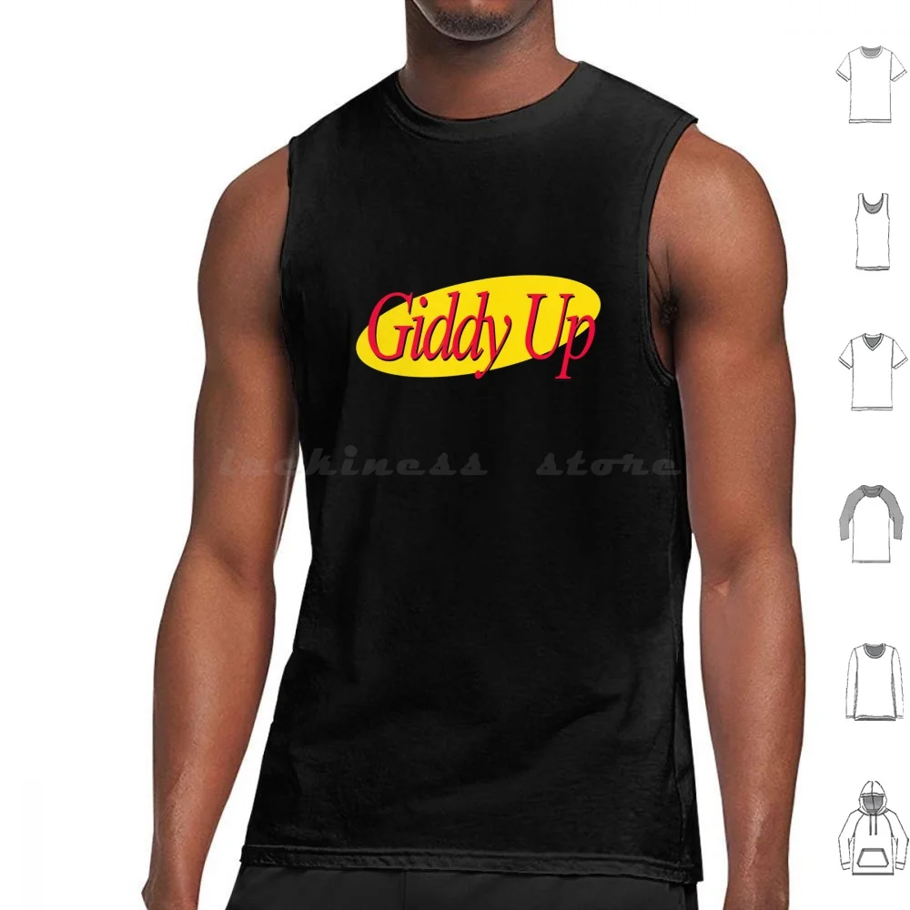 Giddy Up Tank Tops Print Cotton Giddy Up Cosmo Jerry George Elaine Kramer Tv Show Quotes Tv Show Logo Comedy Sitcom A