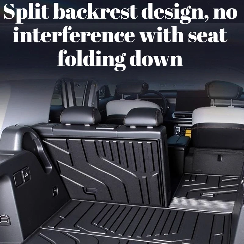 Integrated TPE Trunk Mat, All-in-One Rear Cargo Liner,Auto Protective Accessories Custom Fit for BAIC BJ30 2024-2026 Cargo Liner
