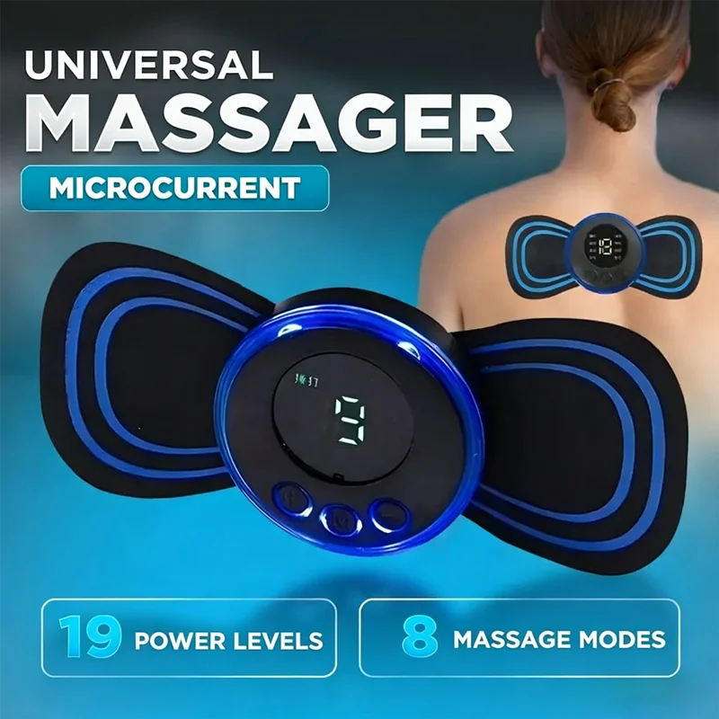 

Микротоковый массажер-бабочка Снимает боль в мышцах, способствует кровообращению, стимулятор мышц.