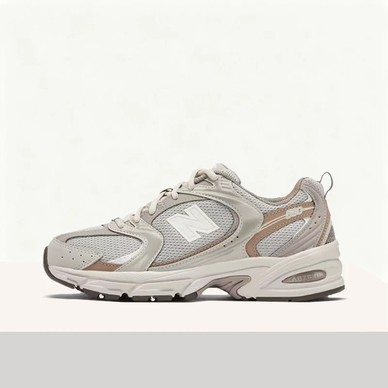 New Balance NB530 Unisex Light Elephant Gray Low-Top Runners – Letter-Printed Lace-Up Round-Toe Sole & Durable Fit MR530KOB