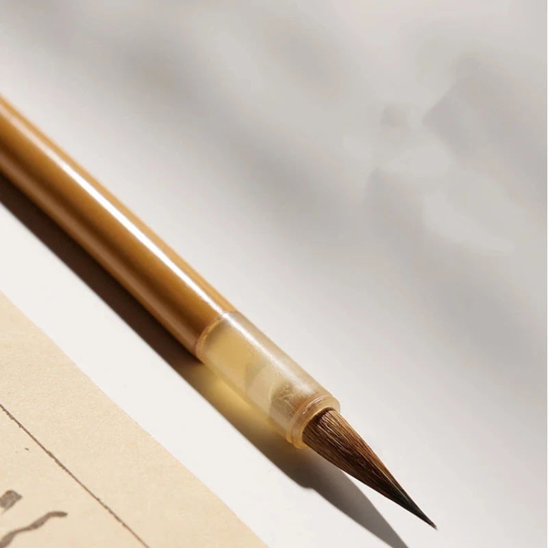 Slender Gold Script Mixed Hair Calligraphy Brush Small Regular Script Writing Brush Chinese Painting Outline Pen Huzhou Brush