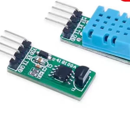 10pcs Serial port DS18B20/DHT11 Digital Temperature and Humidity Sensor Microcontroller Communication  Acquisition Module