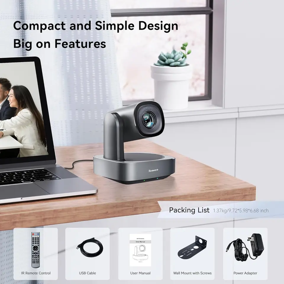 Tenveo-ptzビデオ会議用カメラ,vl20h,20倍ズーム,usb 3.0,hdmi,1080p