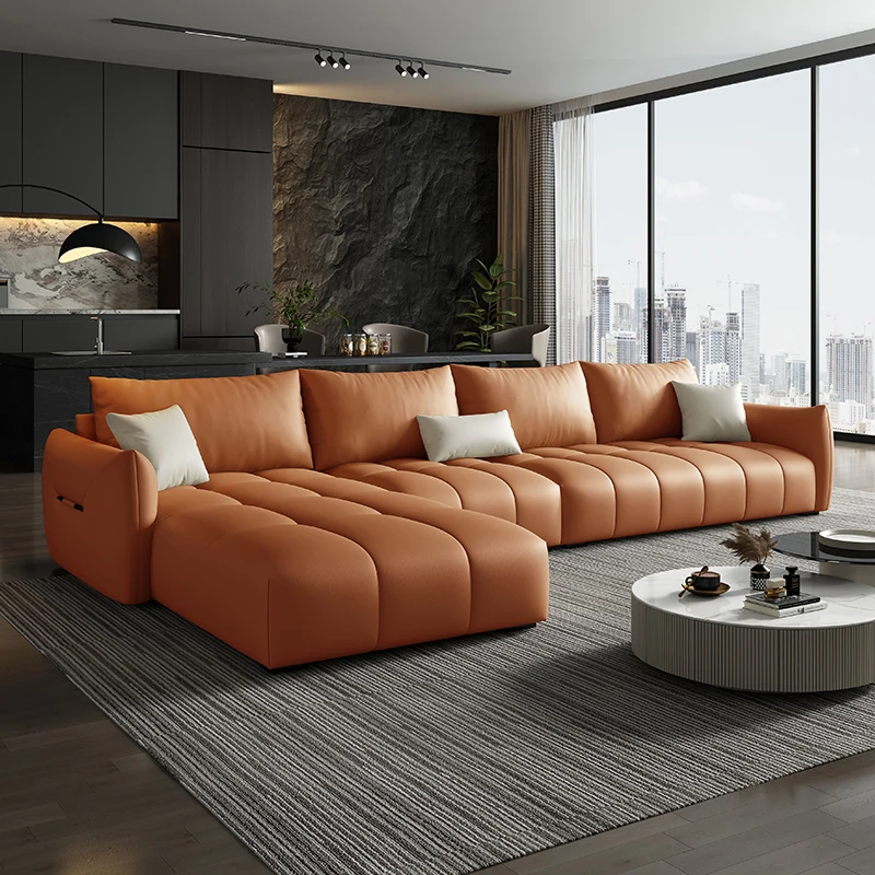 Modern Sectional Luxury Sofas Minimalist Curved Computer Sofa Corner Transformer Divani Da Soggiorno Apartment Furniture WXH20XP