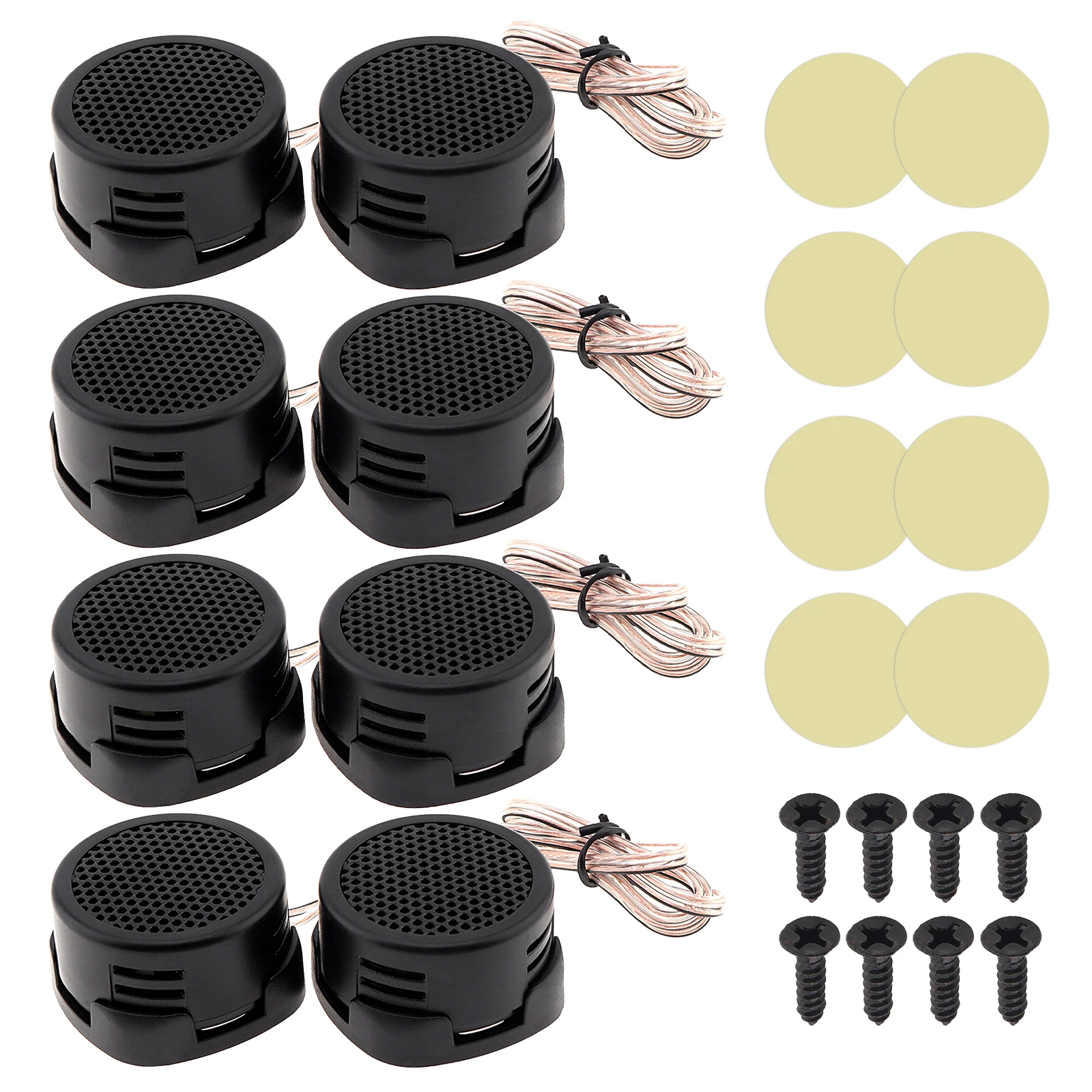 8 Uds 12V 500W altavoces Tweeter de cúpula universales Mini Tweeter de alta frecuencia para sistema de Audio de coche