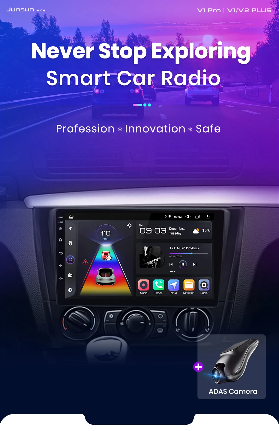 Junsun carplay android auto autoradio für bmw 1er 1er Serie e87 e81 e82 e88 2011-2015 gps intelligente systeme stereo – Detail 4