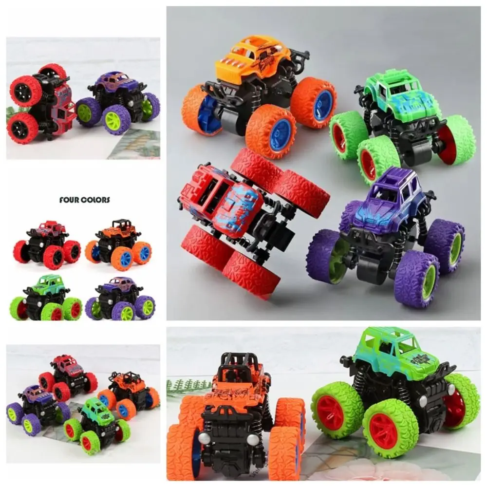 Cartoon Dinosaur Inertia SUV Car 360 Rotation ABS Friction Power Truck SUV Colorful Off-road Vehicle Stunt Dump Children Gifts