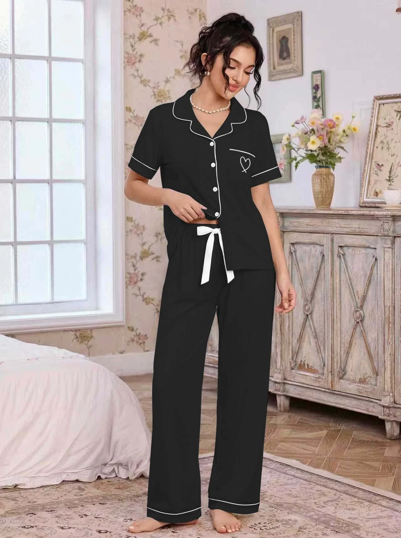 Conjunto de Pijama Feminino co - Embroidery In The Piece avaliação e preço
